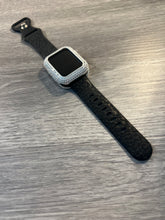 Load image into Gallery viewer, Black Leopard Engraved 38mm 40mm &amp; 41mm Silicone Apple Watch Bands
