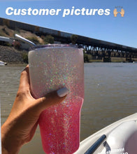 Load image into Gallery viewer, Pink Glitter Tumbler