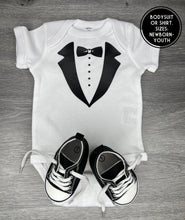 Load image into Gallery viewer, Baby Tuxedo Bodysuit