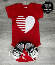 Load image into Gallery viewer, Striped Heart Bodysuit