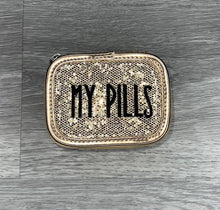 Load image into Gallery viewer, Glitter Embroidered Pill Case