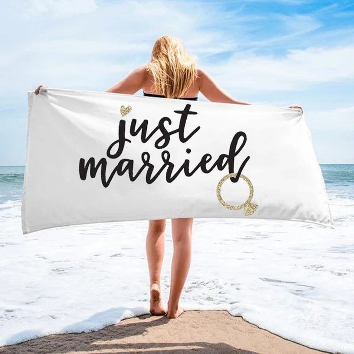 Just Married Towel | Just Married Beach Towel