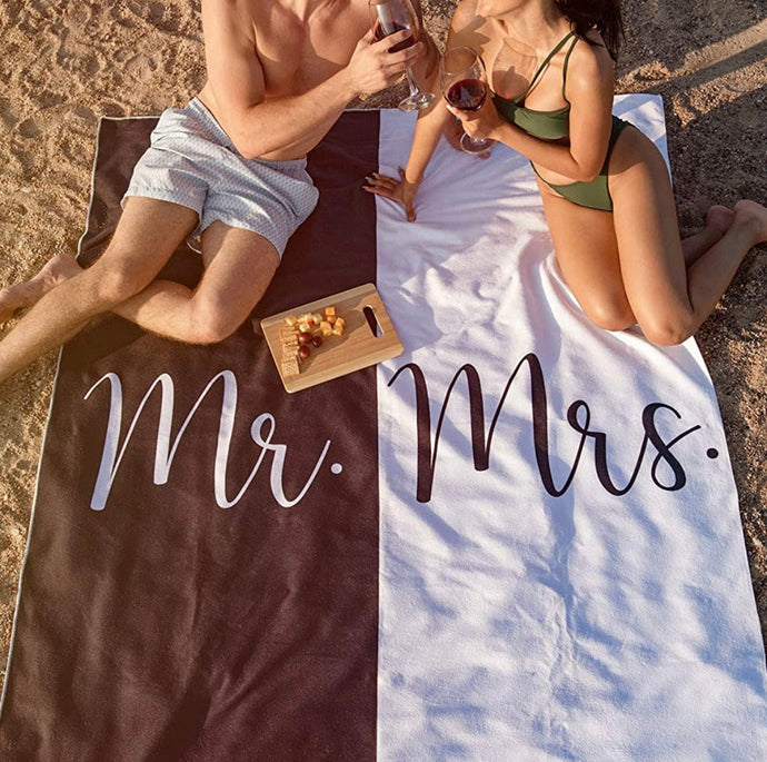 Mr & Mrs Beach Towel