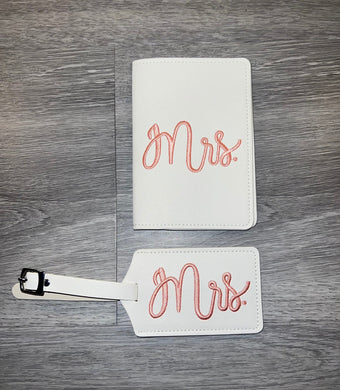 Mrs Passport Cover and Luggage Tag Set