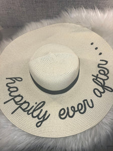 Embroidered Happily Ever After Floppy Hat